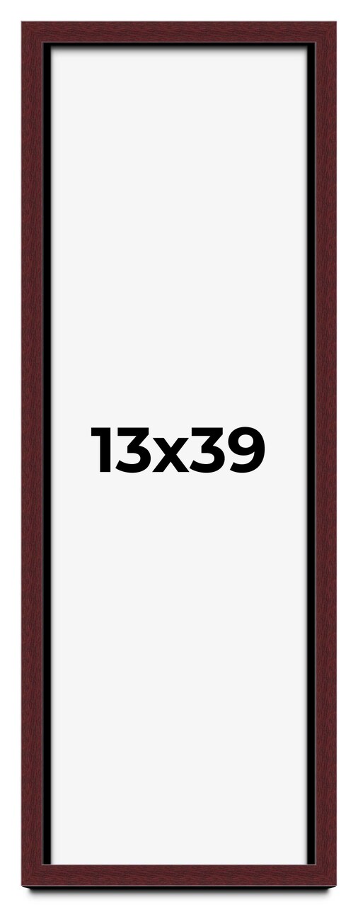 Panoramic Shadow Box 1.5" Depth Brown Picture Frame - UV Acrylic, Backing, Hanging Hardware
